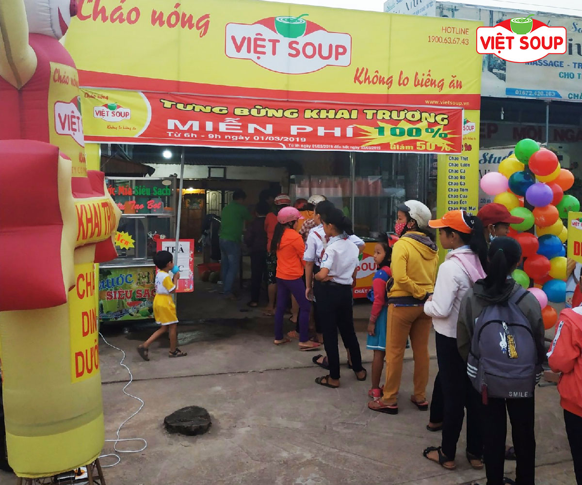 Chi phí nhượng quyền cháo dinh dưỡng Việt Soup