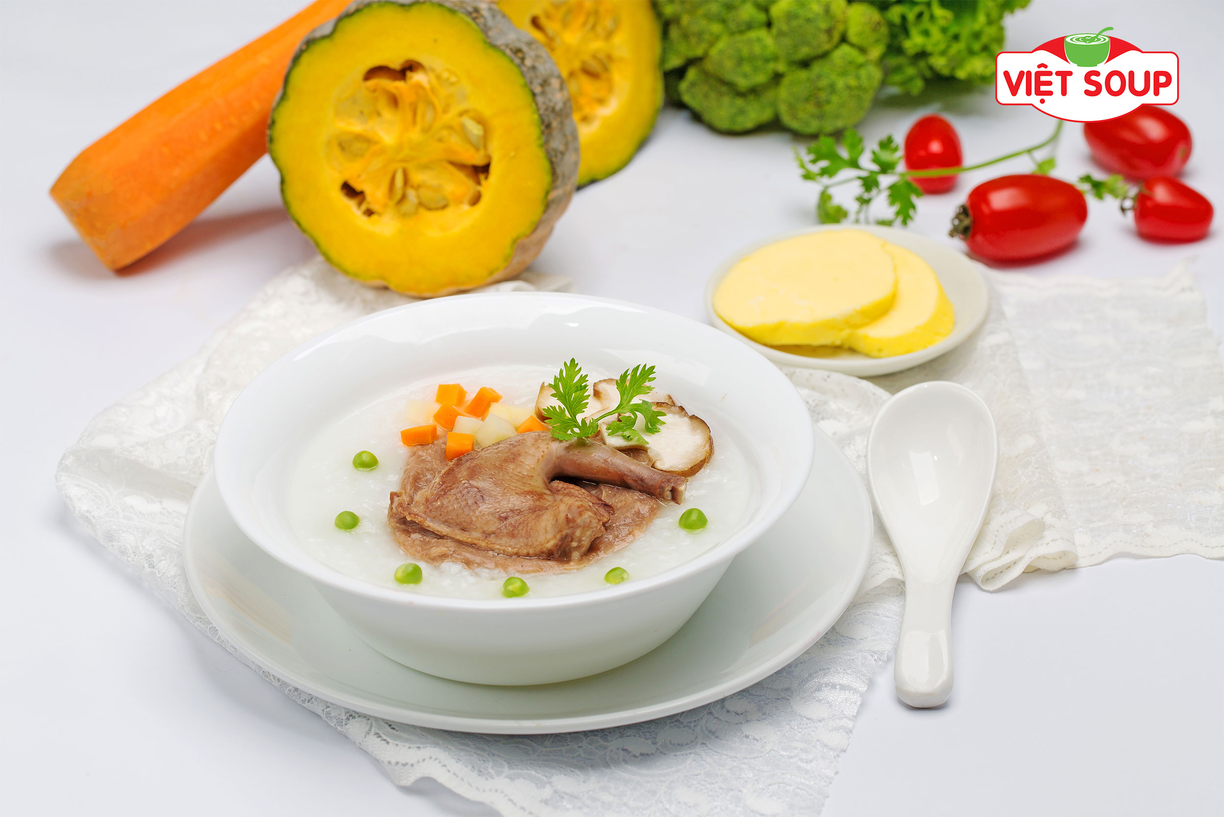 Thực đơn cháo dinh dưỡng Việt Soup giúp bé ăn ngon miệng, tăng cân